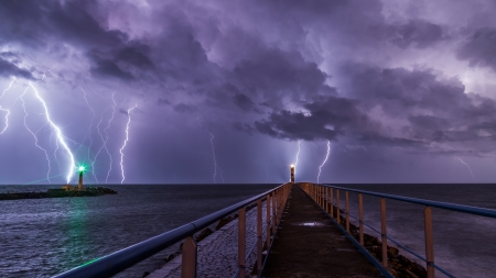 Lightning - lightning, strike, nature, photography