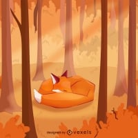 Sleeping fox