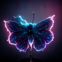 Electric rainy butterfly