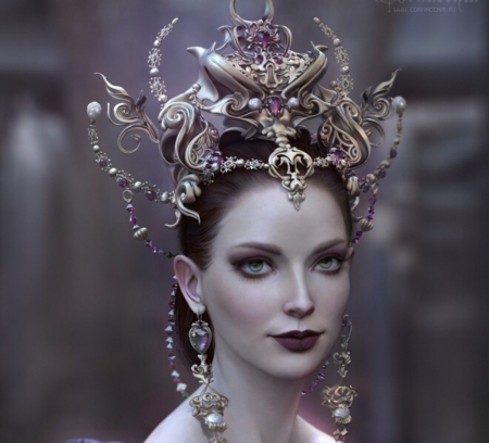 Beauty - cornacchiaart, cornacchiart, face, girl, jewel, olga cornacchia, portrait