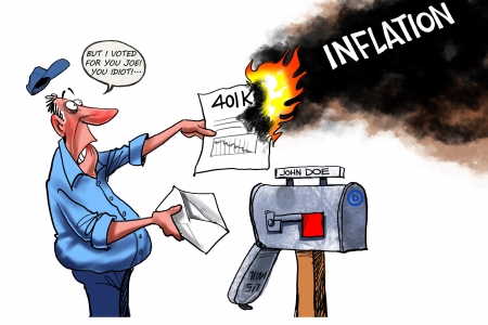 Inflation Terror - inflation, biden, 401K, traitor