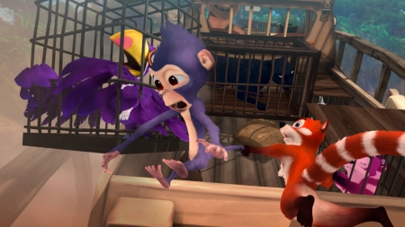 Jungle Shuffle - animal, cage, jungle, shuffle