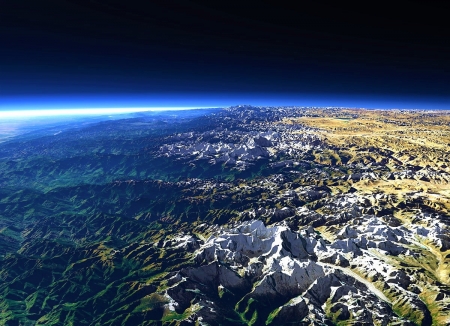 Himalayas From Space - Earth From Space, Earth, Himalayas, Himalayas From Space