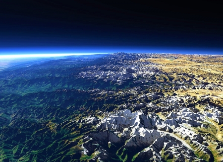 Himalayas From Space - Earth From Space, Himalayas, Himalayas From Space, Earth