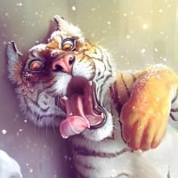 Catching snowflakes by Katya Art