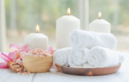 ღ - Candles, Towels, Flowers, Bathsalt