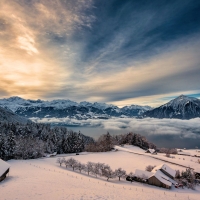 Lake Thun, Bernese Alps, Switzerland