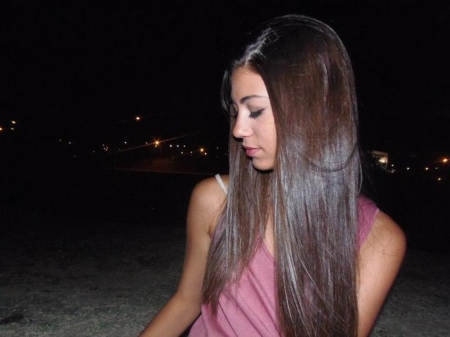 Lovely Night - long hair, lady, brown hair, cute, girl, beautiful, female