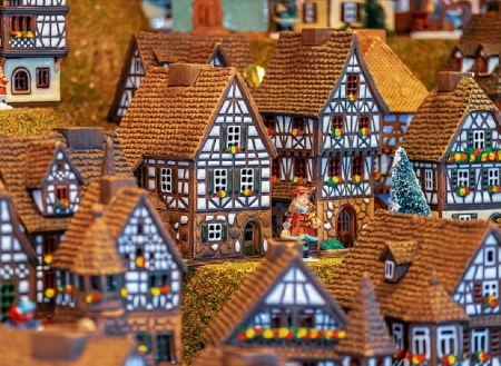 Christmas Ornament - christmas, house, ornament, town