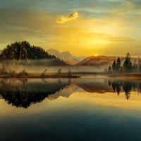 Wonderland at the Almsee Lake, Austria