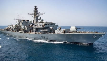 WORLD OF WARSHIPS HMS PORTLAND TYPE 23 ASW FRIGATE - LARGE FRIGATE, DUKE CLASS, ONE OF THIRTEEN, REFIT WITH SEA CEPTOR