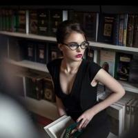 Girl in Library