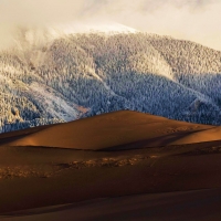 Colorado's Great Sand Dunes on a chilly winter morning