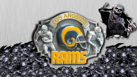 Buckle and Skulls-Rams - los angeles rams, los angeles rams background, los angeles rams emblem, los angeles rams football, los angeles rams logo, los angeles rams wallpapper, nfl los angeles rams desktop background, rams los angeles