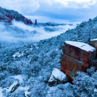 Snowy Sedona, Arizona