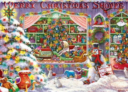 :) - winter, snowman, craciun, painting, window, art, pictura, tree, christmas