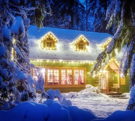 Christmas house - Photography & Abstract Background Wallpapers on ...