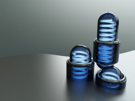 New Lights - 3d and cg, abstract, blue