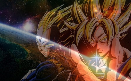 Goku and Vegeta In Space - vegeta, space, goku