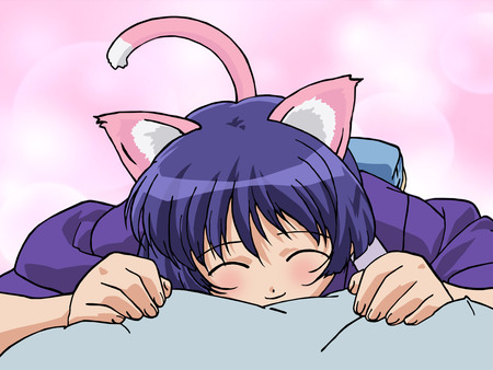 Aio Neko - neko, ai yori aoshi, animal ears, anime girl, catgirl, anime, aio sakuraba, cute, aio