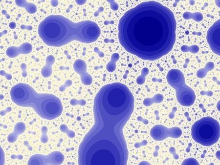 Bacteria - 3d and cg, abstract, blue