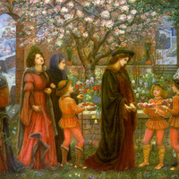The Enchanted Garden of Messer Ansaldo. Marie Spartali Stillman 1889