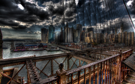 Brooklin - brooklin, clouds, city view, new york