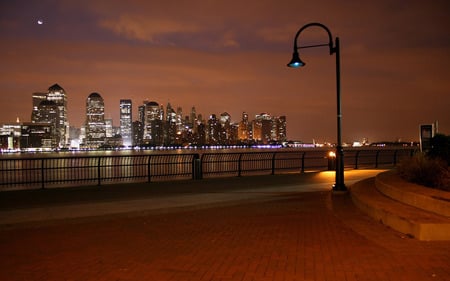 city lights 2 - abstract, romantic, photgraphy, city, night, light, dark, black, nature