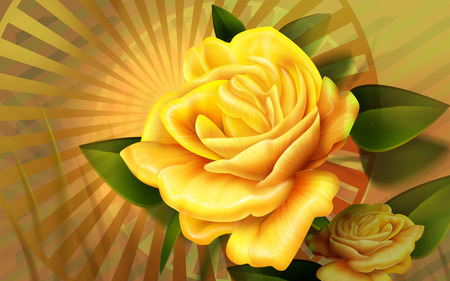 Yellow Rose - roses, abstract, yellow