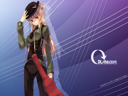 Violinist - wallpaper, anime girl, other