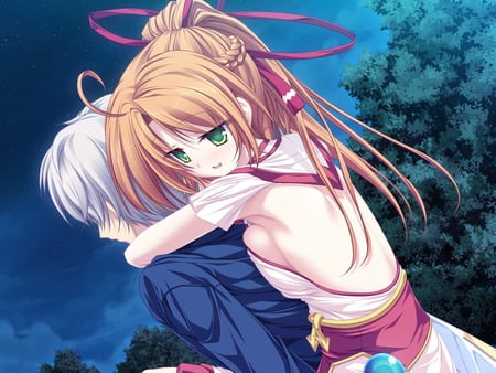 Piggy Back - anime, cute