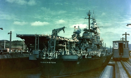 USS Enterprise (CV-6) - Aircraft carrier, warship, USS, USS Enterprise CV-6, Panama Channel
