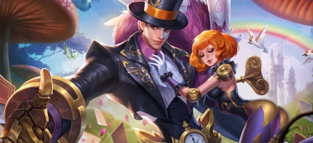 Fantasy couple - hat, fantasy, girl, man, couple