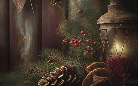 :) - christmas, craciun, new year, fir, card, lantern