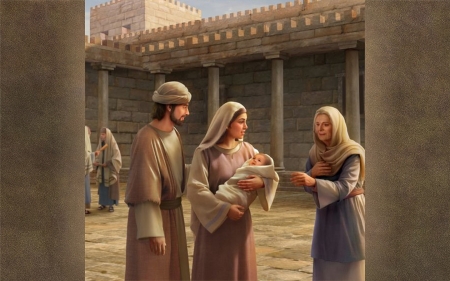 Presentation in the Temple - Mary, temple, Anna, Joseph, Baby, Jesus