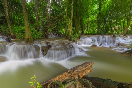 Tropical waterfall - River, Forest, Rocks, Thailand