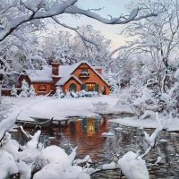 Winter by the river