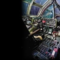 B-25 airplane cockpit