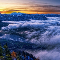 Cloudy Mountains in Austria