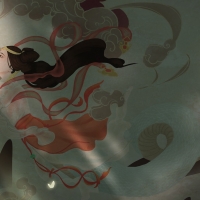 Angel and kitsune (detail)