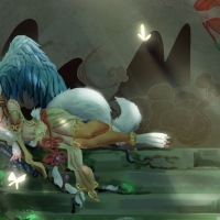 Angel and kitsune (detail)