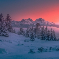 Sunset at the High Tauern Mountains, Styria, Austria