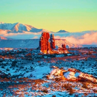 Sunset in Arches National Park, Utah