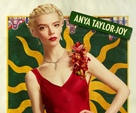 Amsterdam 2022 - yellow, poster, girl, blonde, afis, jewel, actress, red, green, woman, movie, anya taylor joy