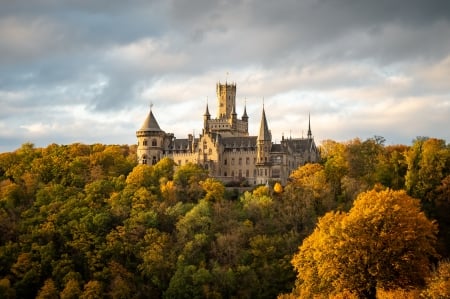 Castle - forest, castle, beautiful, medieval