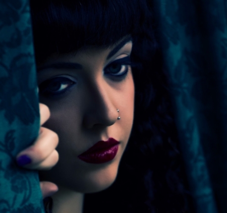 :) - vampire, model, woman, girl, face, dark, rebeca saray