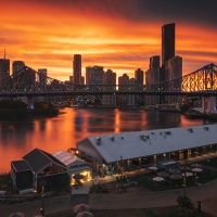 Bridges in Marinas Sunrises - Brisbaine