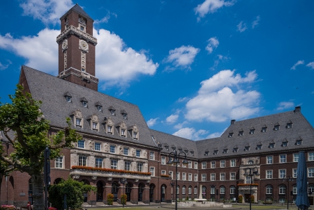 Germany_Houses_Clock_Sky_Bottrop_Tower - building, germany, house clock, tower