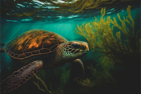 Turtle - szines, allat, teknosbeka, ocean