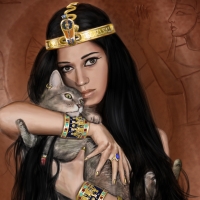 Princess with cat